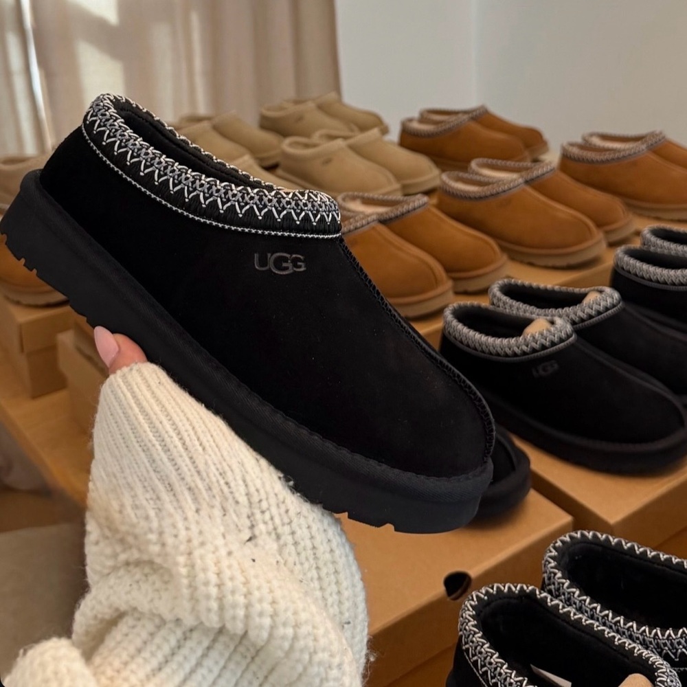 UGG Black and Gray Loafers